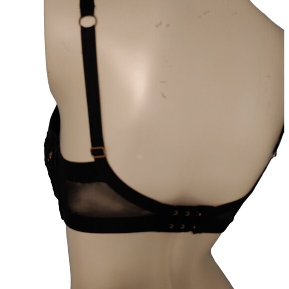 Victoria’s Secret Very Sexy Push Up Bra 32DD Black Lace Satin Limited Edition - Picture 12 of 16